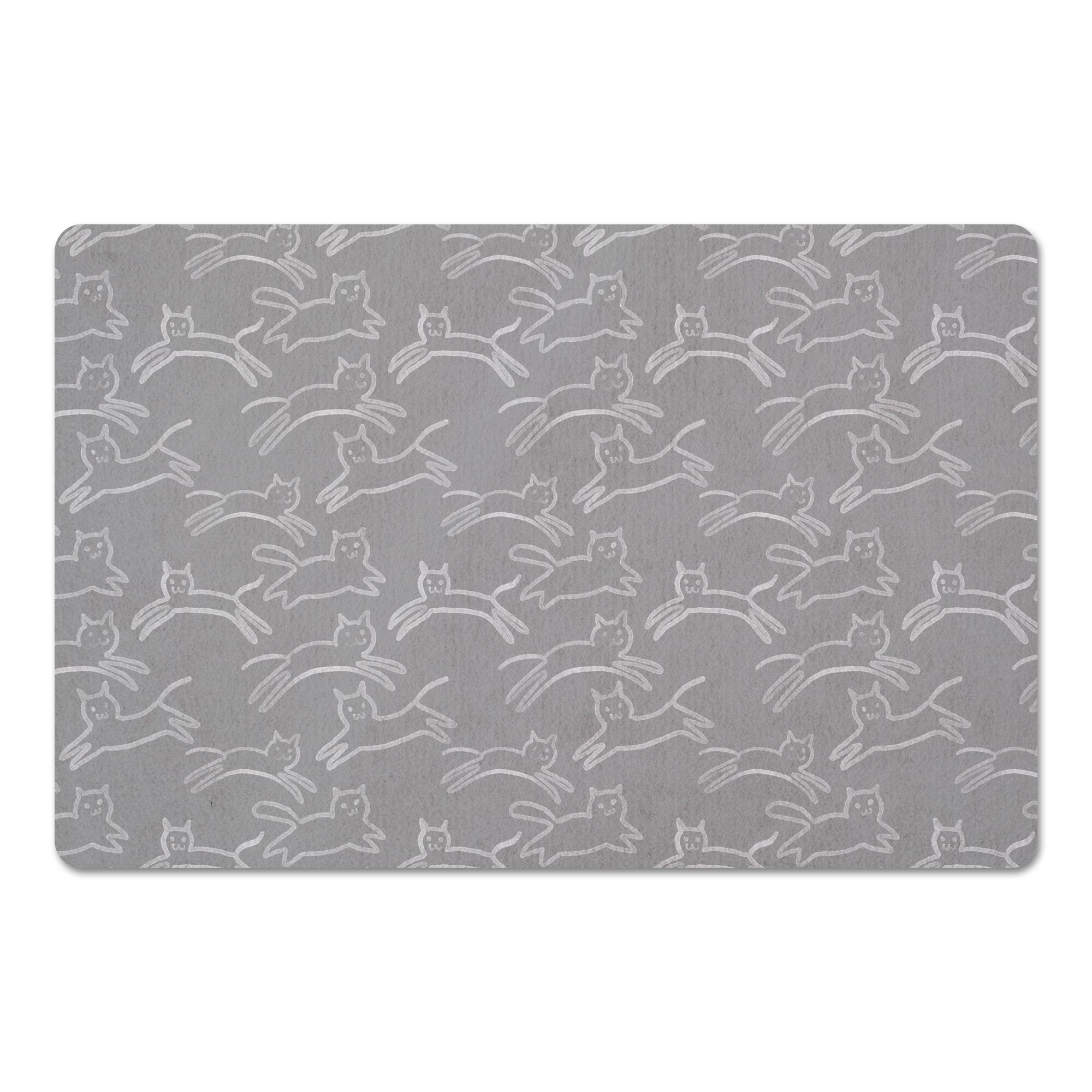 Leaping Cat Pattern I 27" x 18" Floor Mat